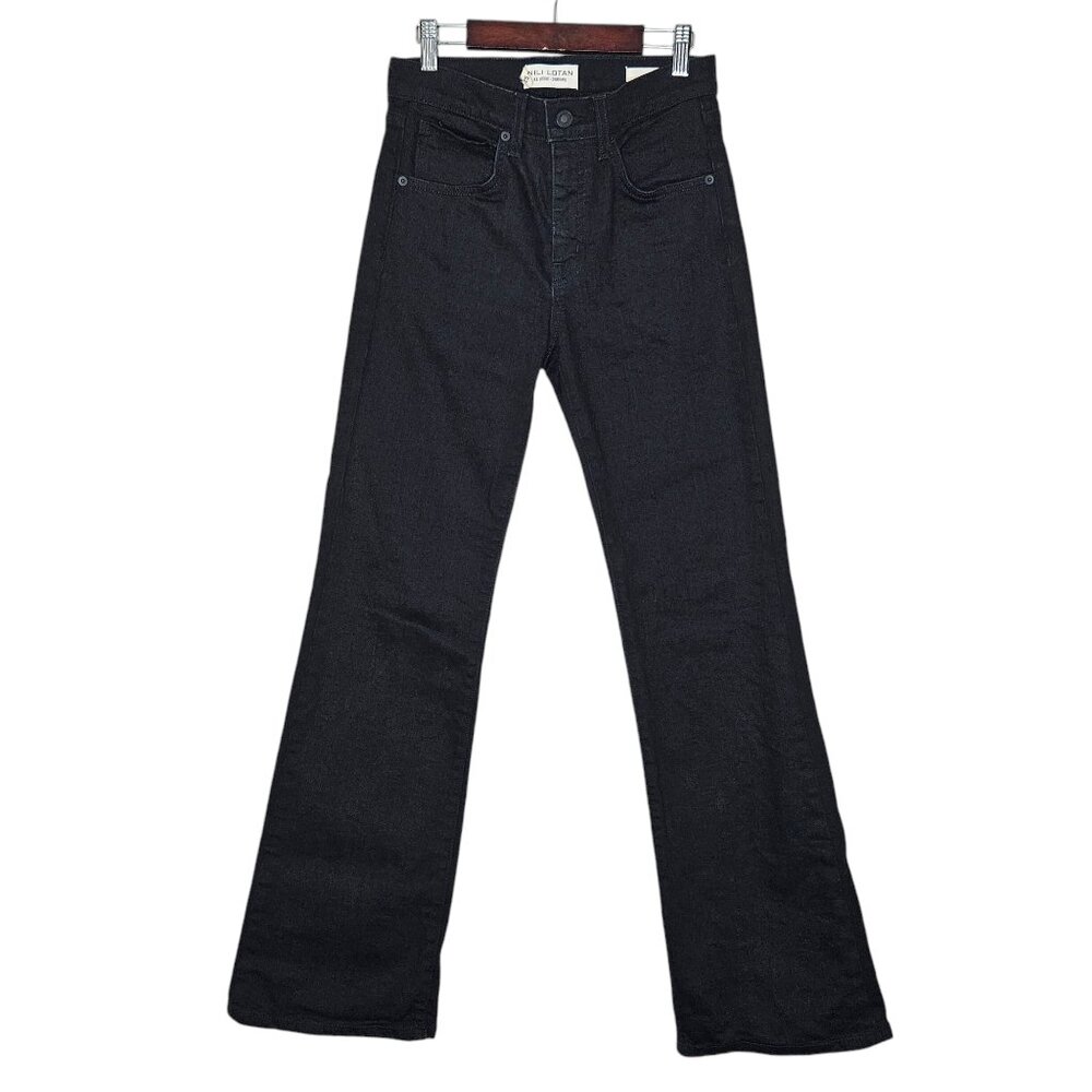 Nili Lotan Celia Distressed Black Bootcut Stretch‎ Denim Jeans Size 25 - Picture 4 of 15
